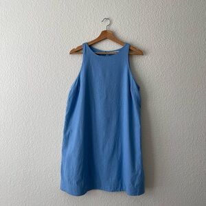 Abercrombie high-neck linen-blend mini dress